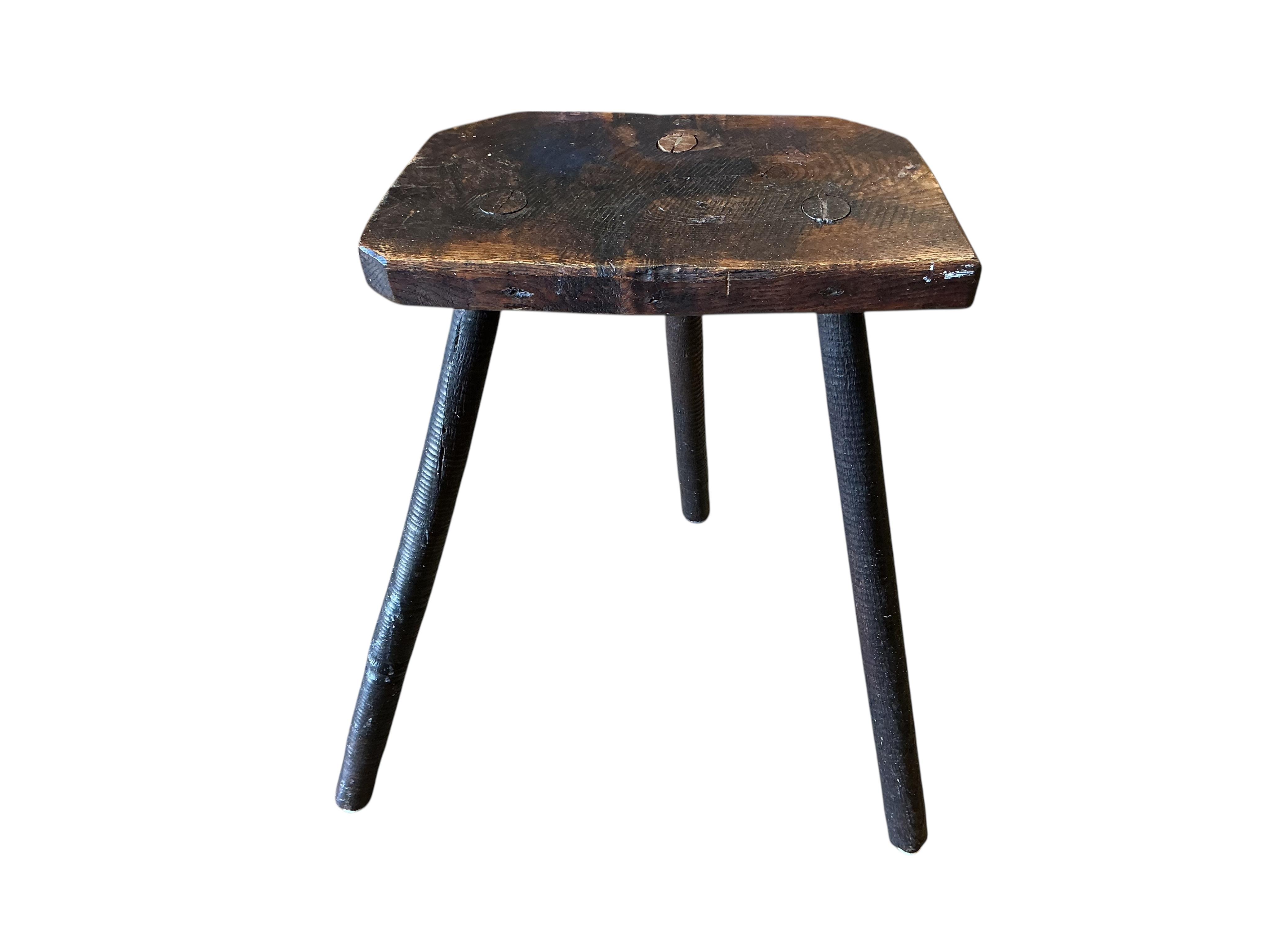 A late 18th / early 19th century Sheffield, cutlers stool, width 54cm, depth 42cm, height 55cm
